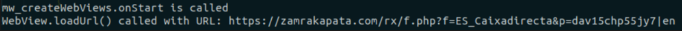Log with the overlay URL